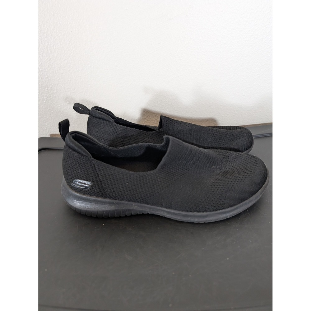Skechers Ultra Flex Go Walk Black Slip On Sneakers 13106W Womens 8 Wide Fit